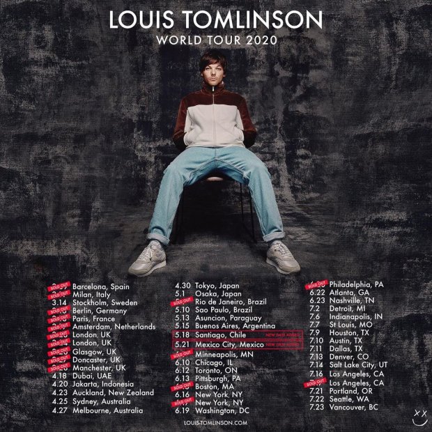 Teotihuacan + basilica de guadalupe + tlatelolco tour!: 11 26 19 Tour Tuesday Louis Tomlinson Adds Chile And Mexico To Tour Dates Lthq Official Louis Tomlinson Walls