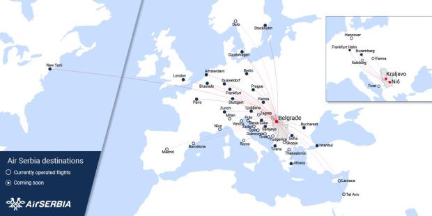 What companies run services between barcelona, spain and zürich, switzerland? Air Serbia To Restore Bulk Of Network In July